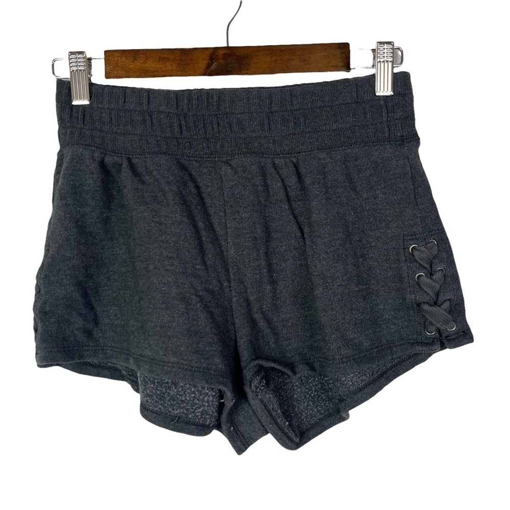 Aerie Dark Gray Lace Up‎ Side Sweat Athletic Shorts S